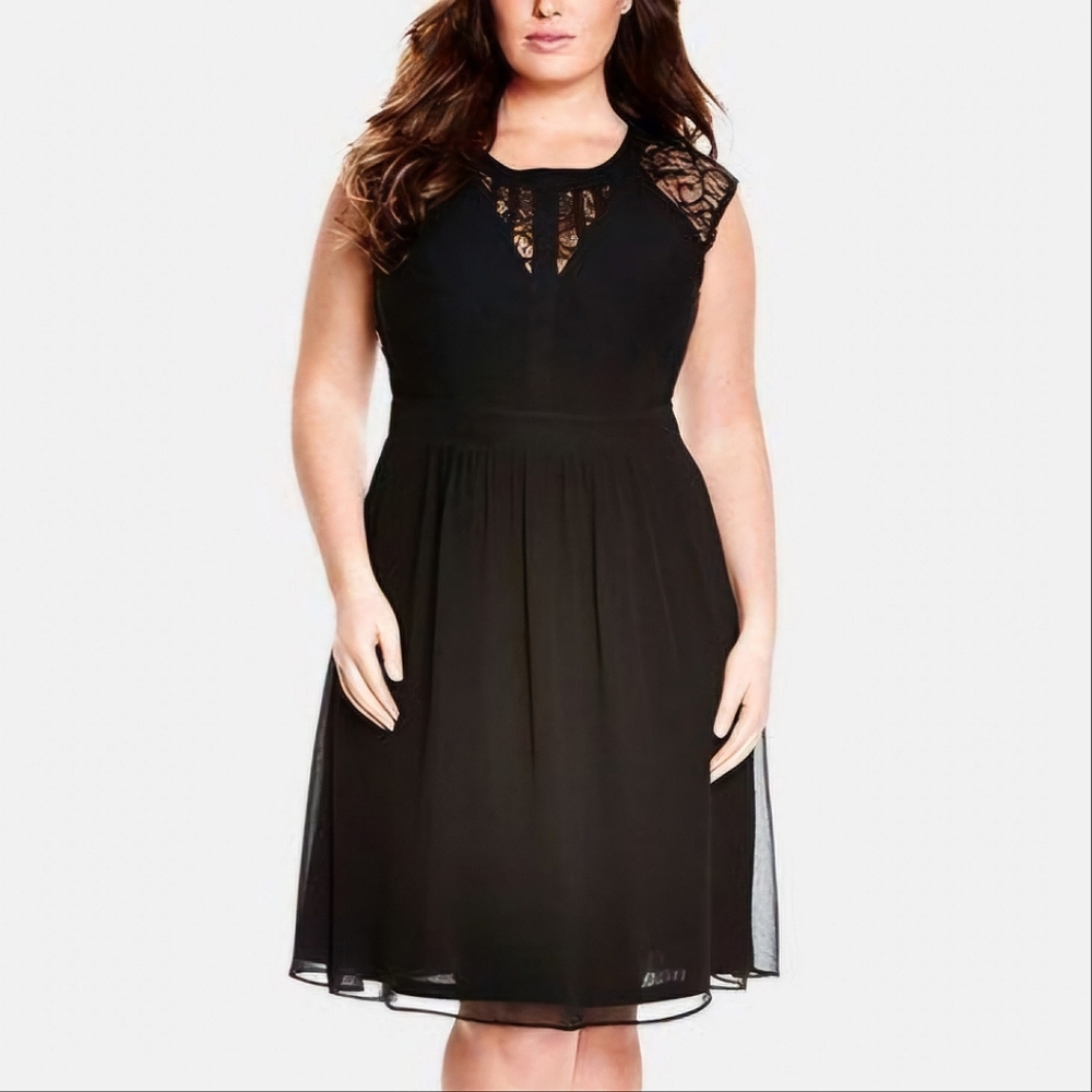 NWT City Chic black "Dark Romance" dress 👗🖤 size XXL